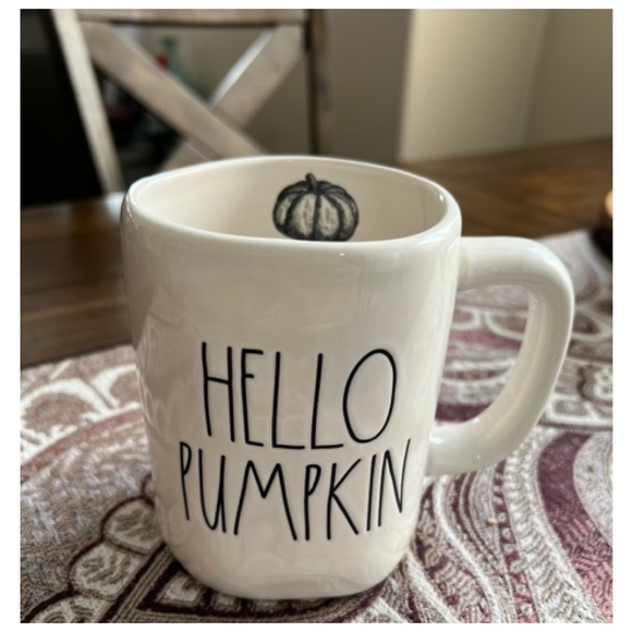 NEW Rae Dunn Hello Pumpkin Fall Mug With Pumpkin Inside - Picture 3 of 7